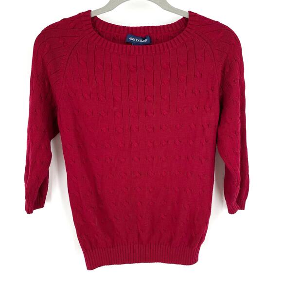 Ann Taylor Silk Blend Sweater Red Small - Picture 1 of 5